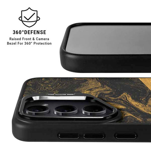 Striped Marble Galaxy S24 FE Kickstand Case